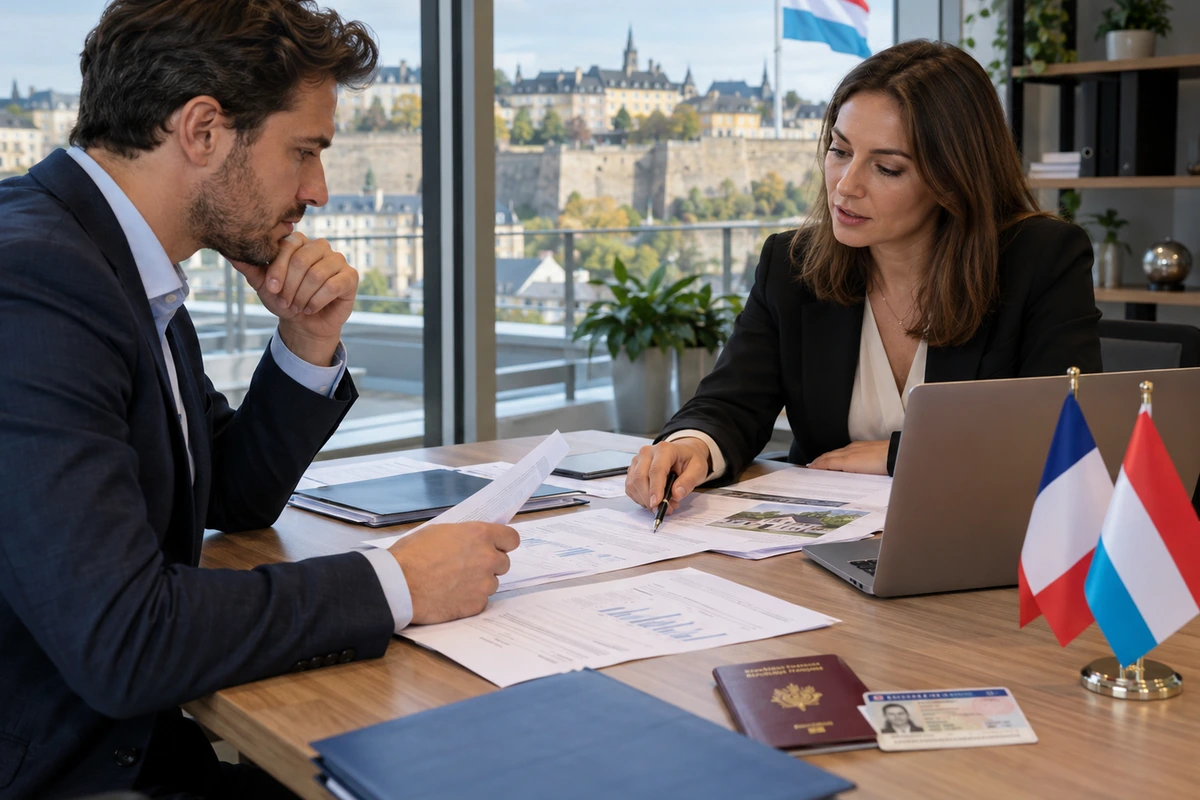 Artisan indépendant examinant des documents de financement à son établi dans un atelier lumineux