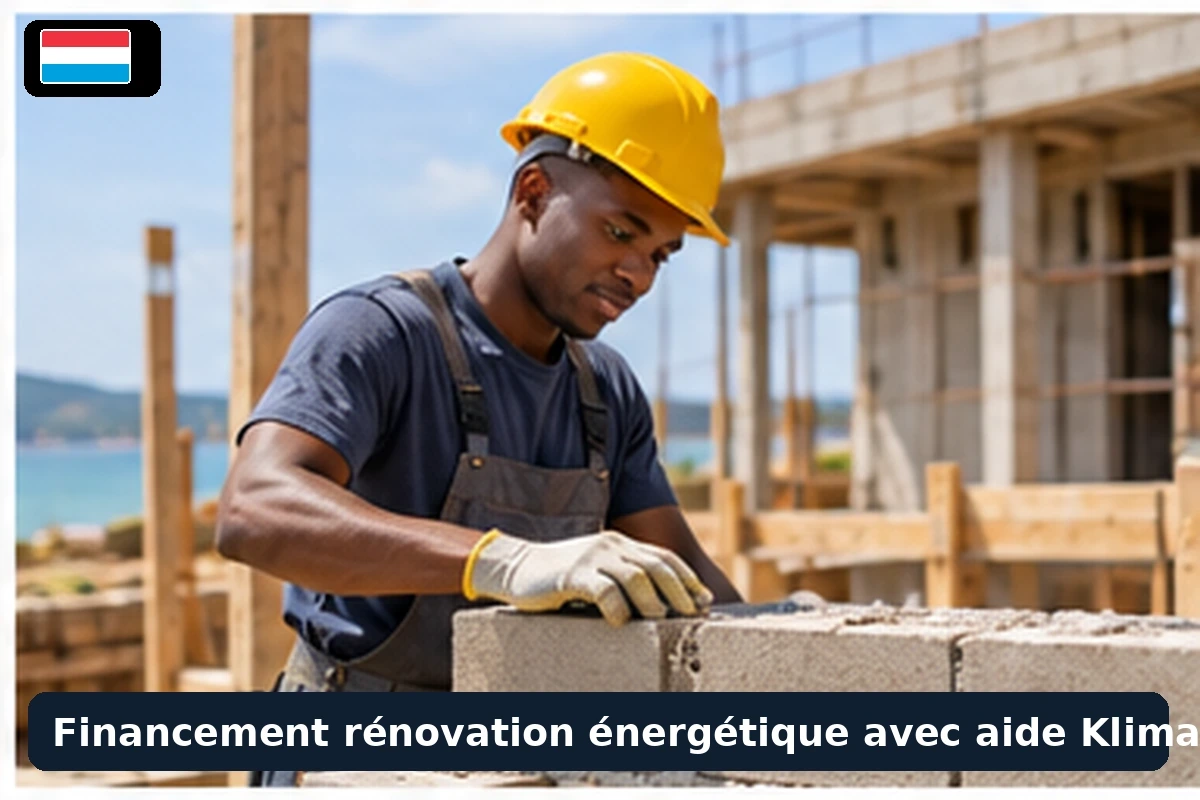 Technicien installant une isolation extérieure sur la façade d’une maison individuelle en rénovation