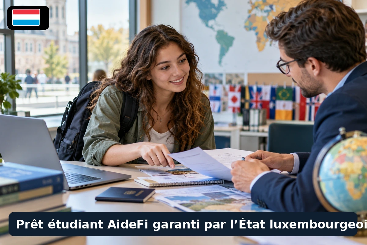 Étudiant consultant le portail en ligne de demande d’aide financière sur un ordinateur portable dans un café